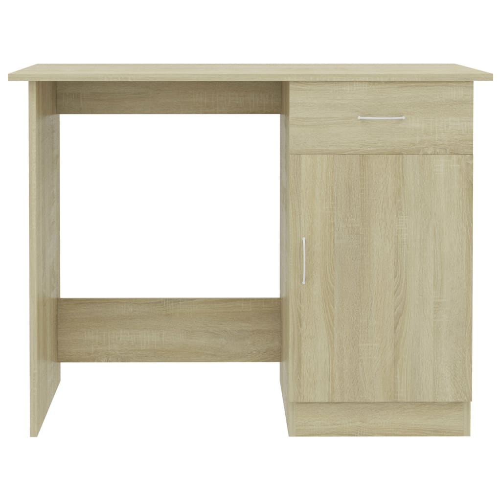 Scrivania Rovere Sonoma 100x50x76 cm in Legno Multistrato - homemem39