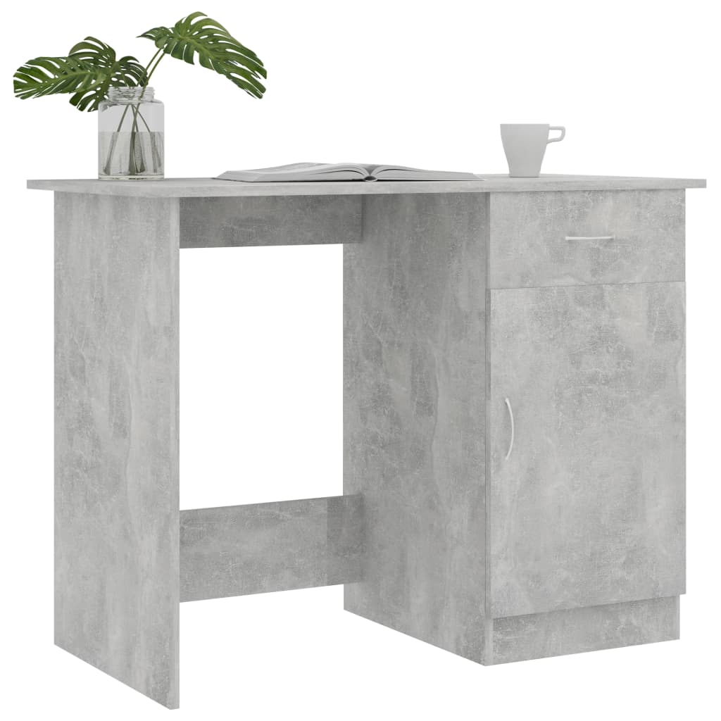 Scrivania Grigio Cemento 100x50x76 cm in Truciolato - homemem39