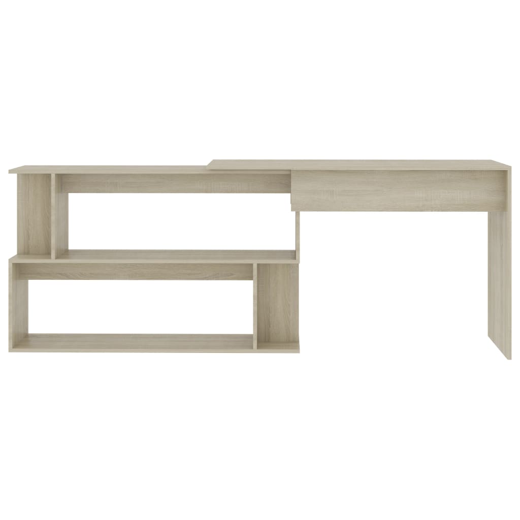 Scrivania Angolo Rovere Sonoma 200x50x76 cm Legno Multistrato - homemem39