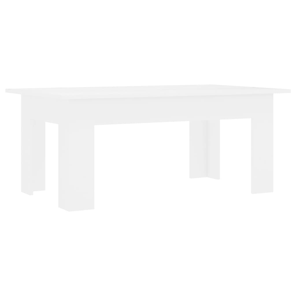 Tavolino da Salotto Bianco 100x60x42 cm in Legno Multistrato - homemem39