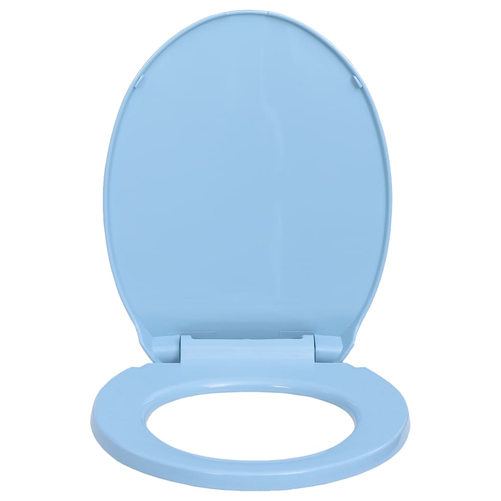 Tavoletta WC a Chiusura Ammortizzata Blu Ovale - homemem39