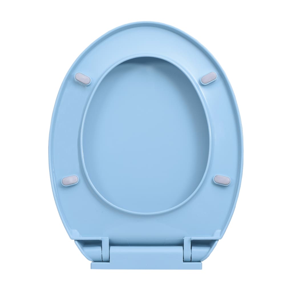 Tavoletta WC a Chiusura Ammortizzata Blu Ovale - homemem39