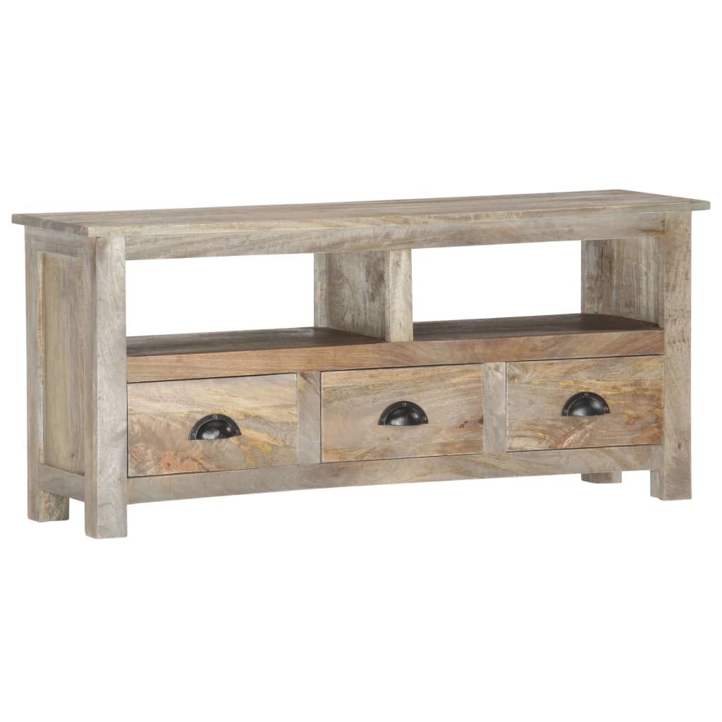 Mobile Porta TV 110x30x50 cm in Legno Massello di Mango - homemem39