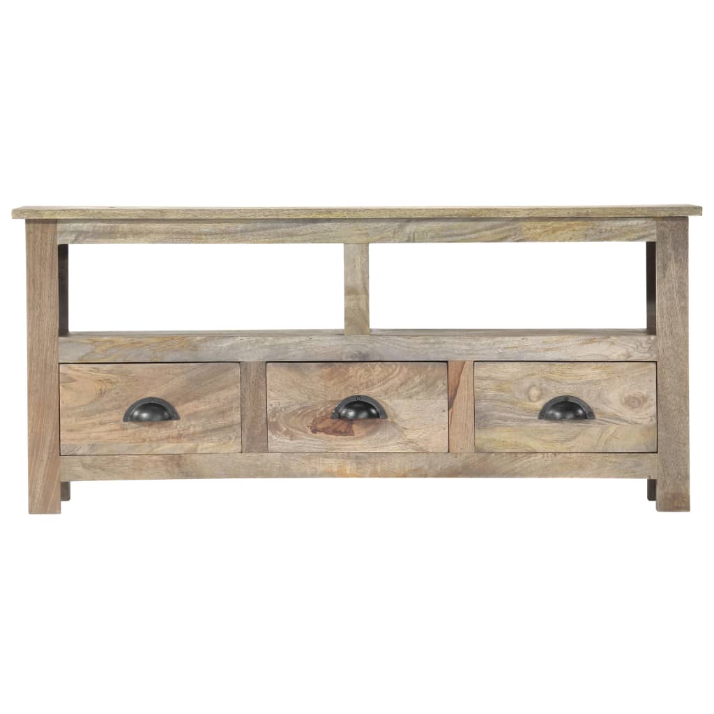 Mobile Porta TV 110x30x50 cm in Legno Massello di Mango - homemem39