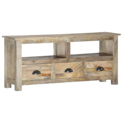 Mobile Porta TV 110x30x50 cm in Legno Massello di Mango - homemem39