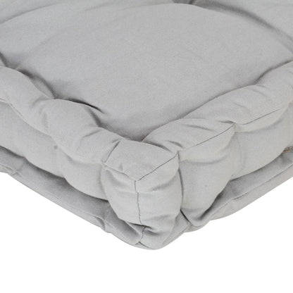 Cuscino per Pallet e Pavimento in Cotone 120x80x10 cm Grigio - homemem39