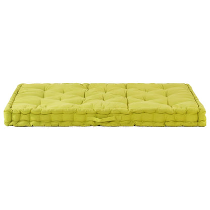 Cuscino per Pallet e Pavimento in Cotone 120x80x10 cm Verde - homemem39