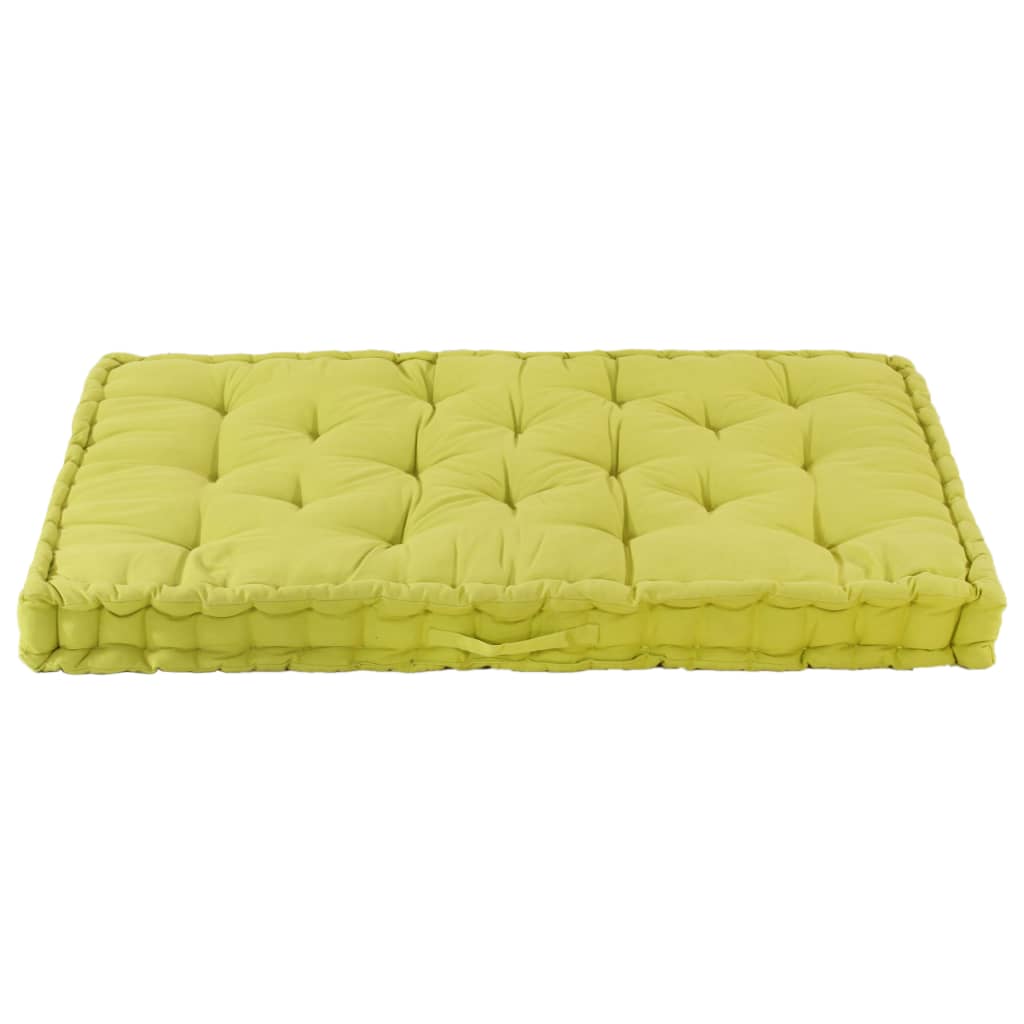 Cuscino per Pallet e Pavimento in Cotone 120x80x10 cm Verde - homemem39