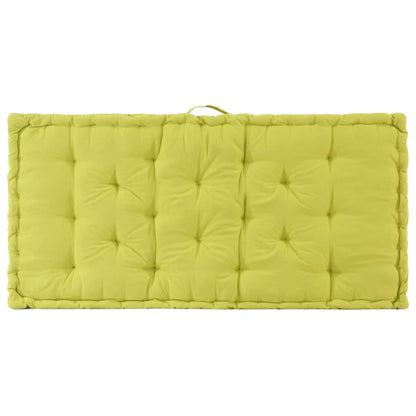 Cuscino per Pallet e Pavimento in Cotone 120x80x10 cm Verde - homemem39