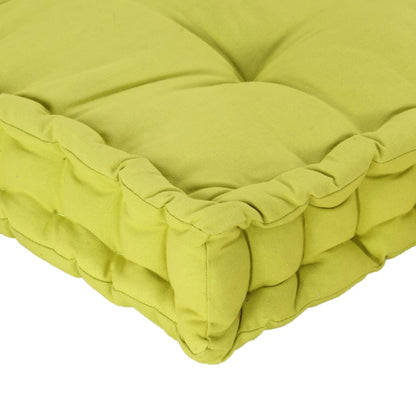 Cuscino per Pallet e Pavimento in Cotone 120x80x10 cm Verde - homemem39