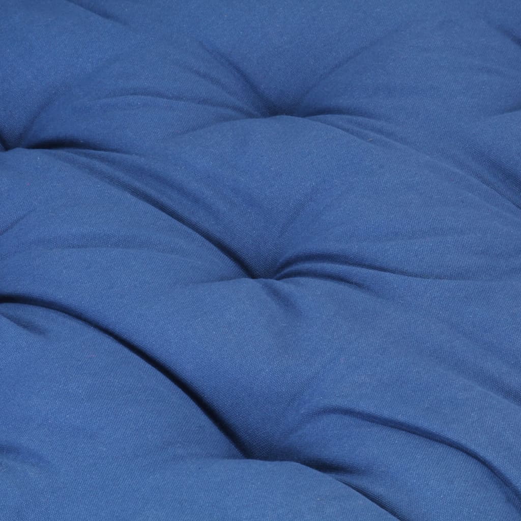 Cuscino per Pallet e Pavimento in Cotone 120x80x10 cm Blu Chiaro - homemem39