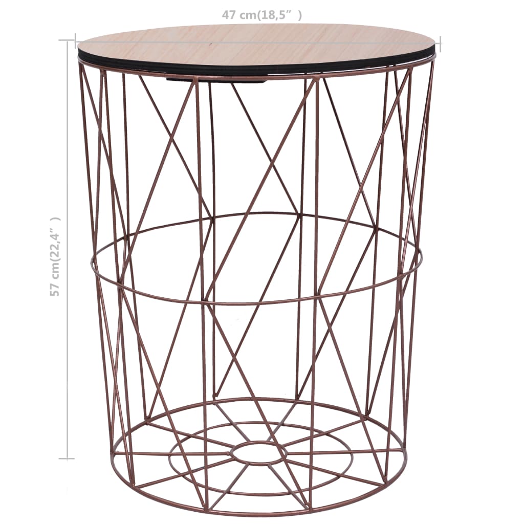 Tavolino da Caffè Rame Ø 47 cm - homemem39