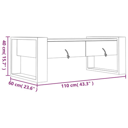 Tavolino da Caffè 110x60x40 cm in Legno Massello di Teak - homemem39