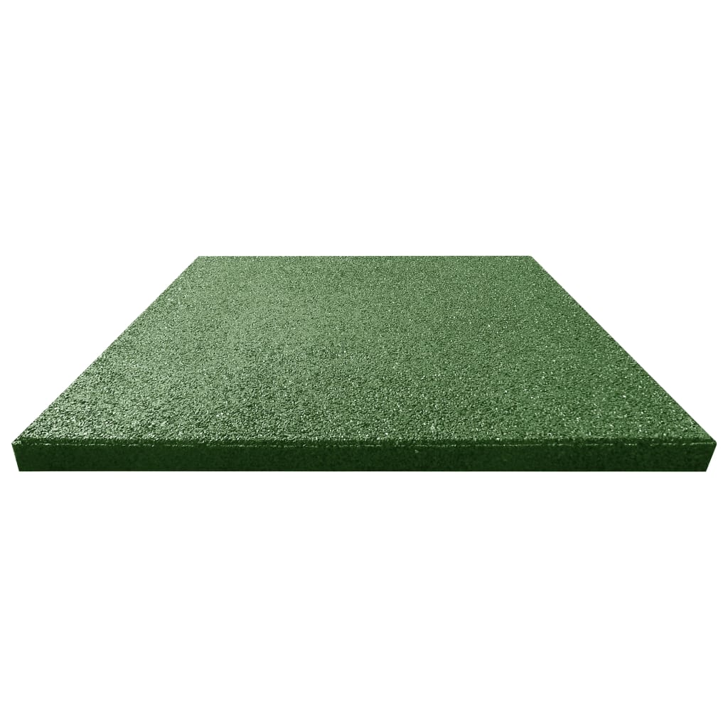 Piastrelle Anticaduta 6 pz in Gomma 50x50x3 cm Verde - homemem39