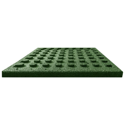 Piastrelle Anticaduta 6 pz in Gomma 50x50x3 cm Verde - homemem39