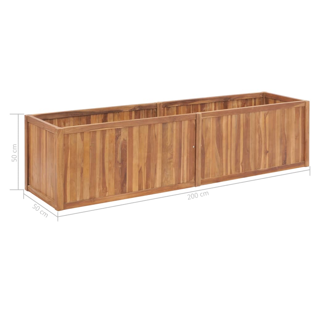 Letto Rialzato 200x50x50 cm in Legno Massello di Teak - homemem39