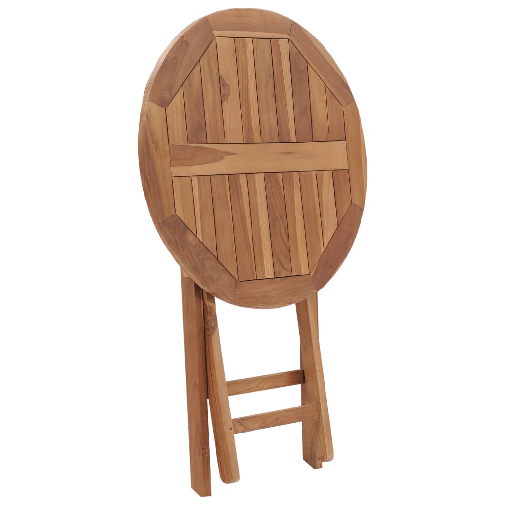 Tavolo da Giardino Pieghevole 60 cm in Legno Massello di Teak - homemem39