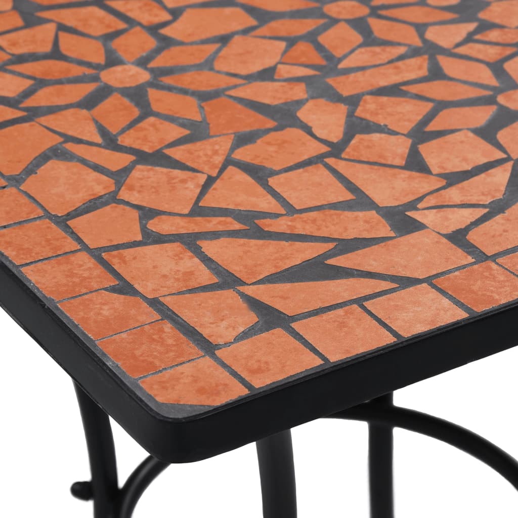 Set Bistrò 3 pz con Mosaico in Ceramica Terracotta - homemem39