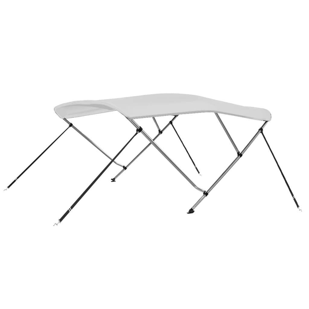 Bimini di Prua con Tendalino a 3 Archi Bianco 183x140x137 cm - homemem39