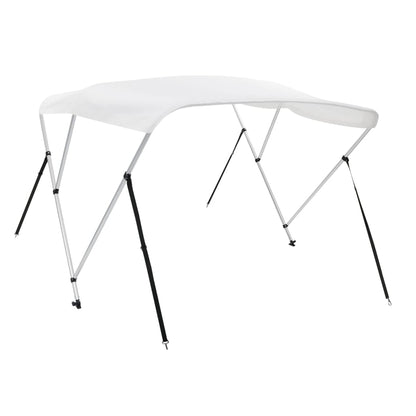 Bimini di Prua con Tendalino a 3 Archi Bianco 183x196x137 cm - homemem39