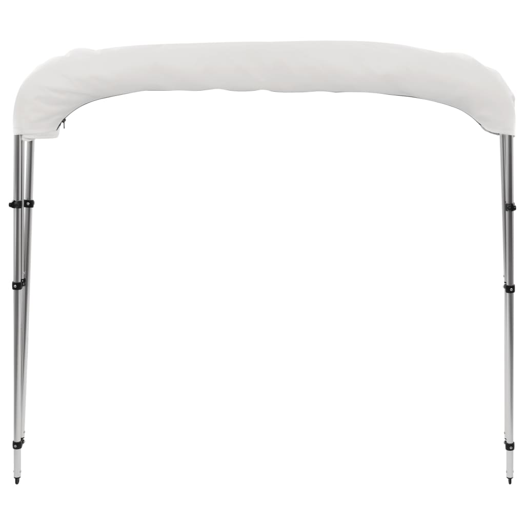 Bimini di Prua con Tendalino a 3 Archi Bianco 183x196x137 cm - homemem39