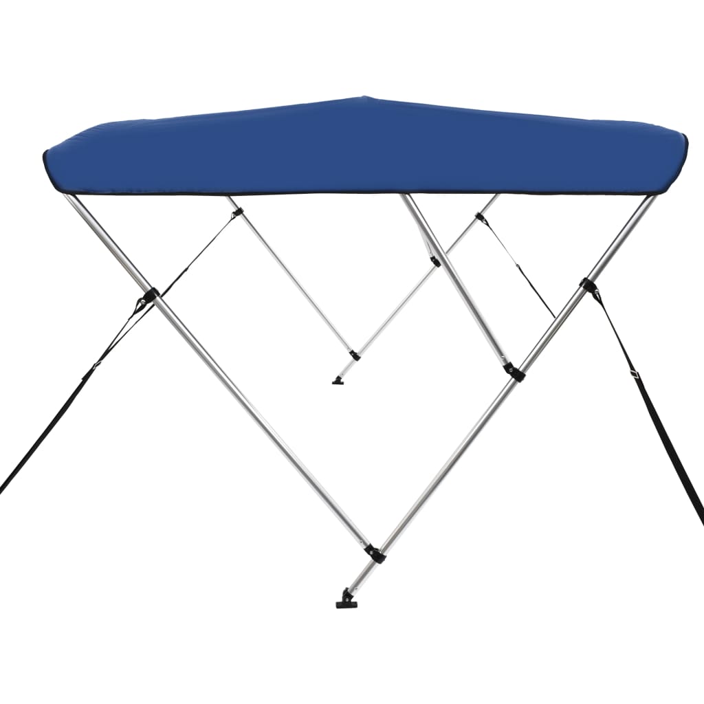 Bimini di Prua con Tendalino a 3 Archi Blu 183x140x137 cm - homemem39