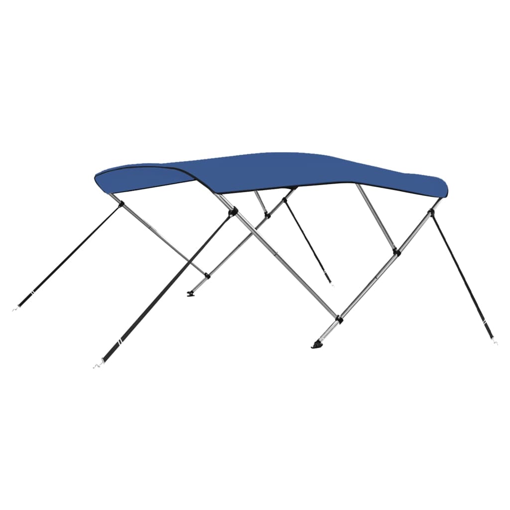 Bimini di Prua con Tendalino a 3 Archi Blu 183x160x137 cm - homemem39