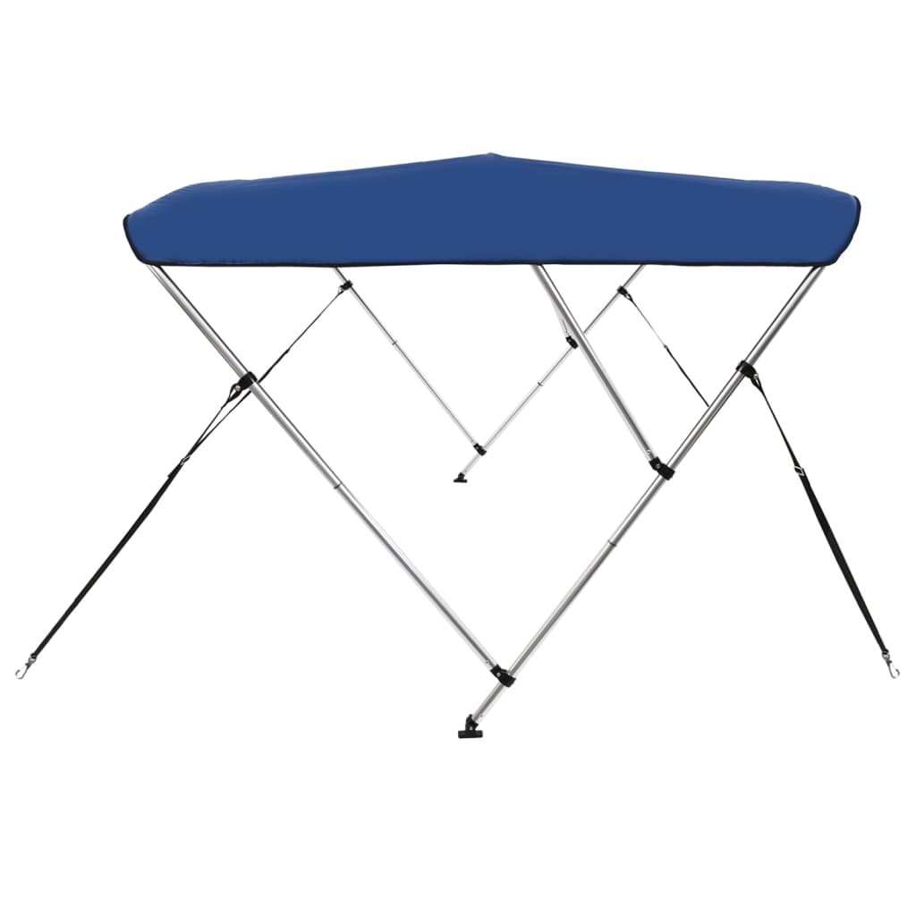 Bimini di Prua con Tendalino a 3 Archi Blu 183x160x137 cm - homemem39