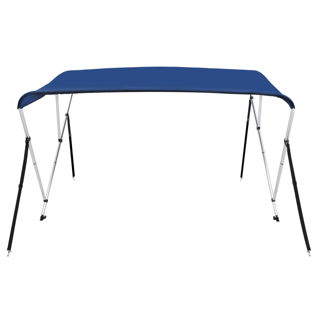 Bimini di Prua con Tendalino a 3 Archi Blu 183x160x137 cm - homemem39