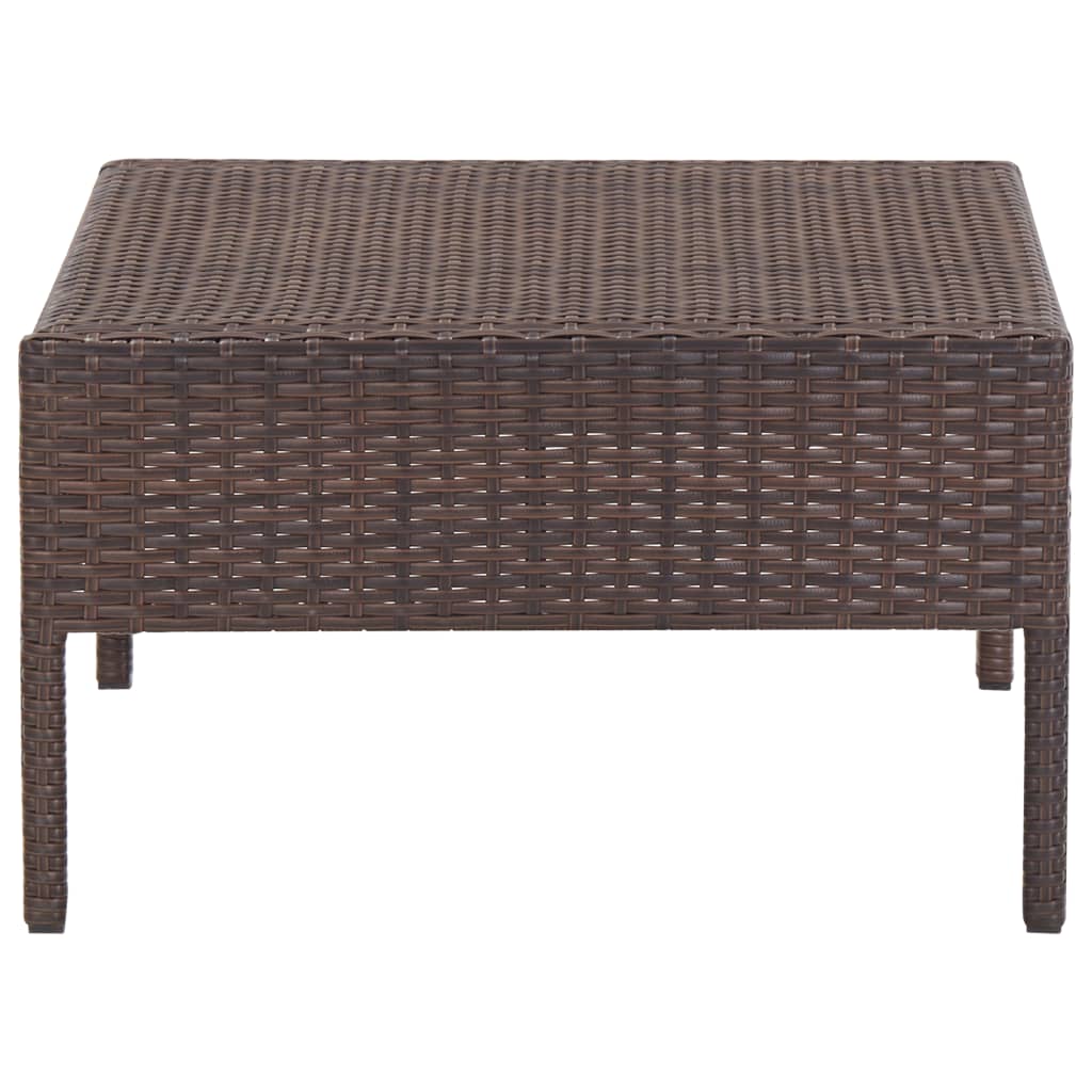 Set Divani da Giardino 5 pz con Cuscini in Polyrattan Marrone - homemem39