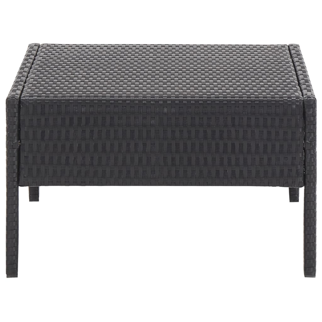 Set Divani da Giardino 5 pz con Cuscini in Polyrattan Nero - homemem39