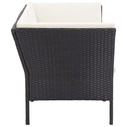 Set Divani da Giardino 8 pz con Cuscini in Polyrattan Nero - homemem39