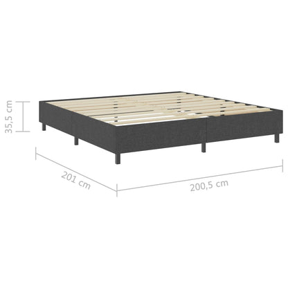 Letto a Molle Grigio in Tessuto 200x200 cm - homemem39