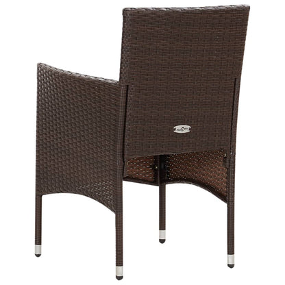 Set Divani da Giardino 4 pz con Cuscini in Polyrattan Marrone - homemem39