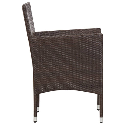 Set Divani da Giardino 4 pz con Cuscini in Polyrattan Marrone - homemem39