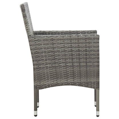 Set Divani da Giardino 4 pz con Cuscini in Polyrattan Grigio - homemem39