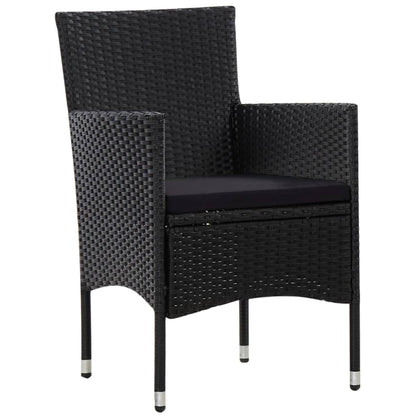 Set Divani da Giardino 4 pz con Cuscini in Polyrattan Nero - homemem39