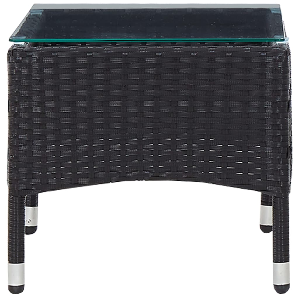 Set Divani da Giardino 4 pz con Cuscini in Polyrattan Nero - homemem39