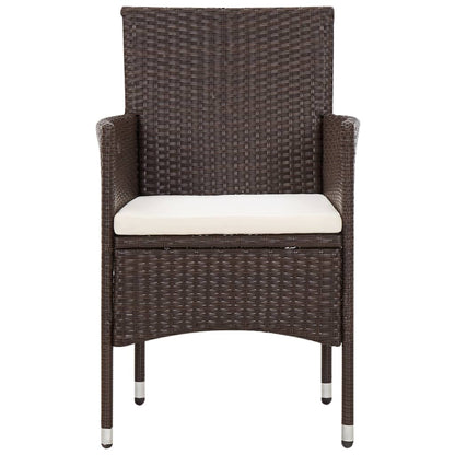 Set Divani da Giardino 4 pz con Cuscini in Polyrattan Marrone - homemem39