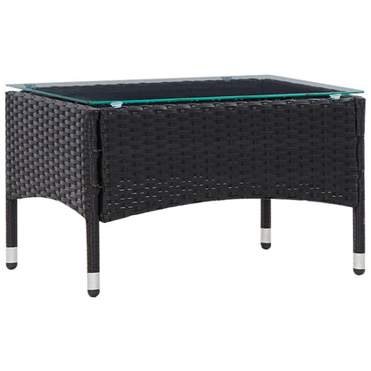 Set Divani da Giardino 4 pz con Cuscini in Polyrattan Nero - homemem39