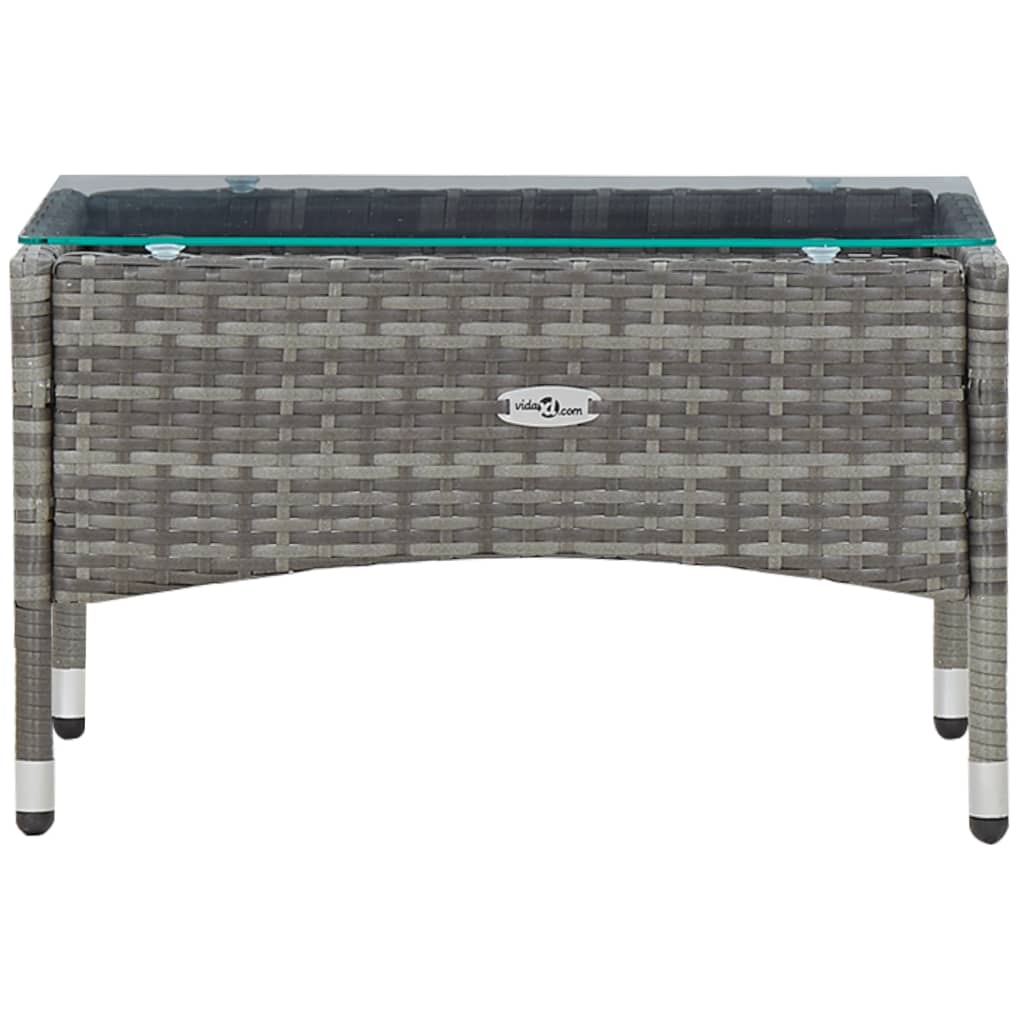 Set Divani da Giardino 4 pz con Cuscini in Polyrattan Grigio - homemem39