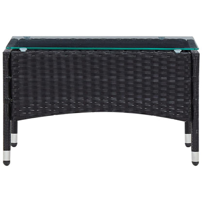 Set Divani da Giardino 4 pz con Cuscini in Polyrattan Nero - homemem39