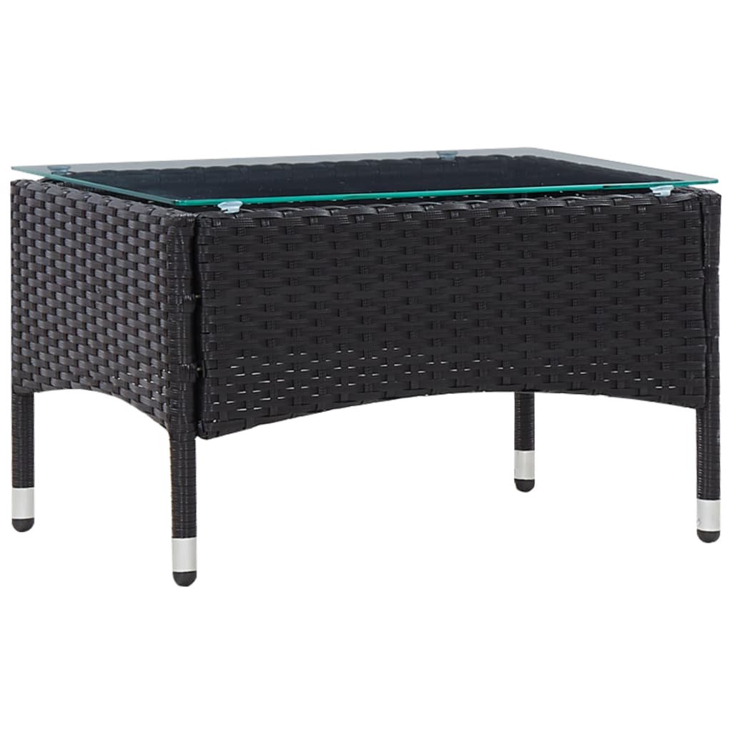 Set Divani da Giardino 5 pz con Cuscini in Polyrattan Nero - homemem39