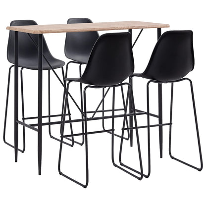 Set da Bar 5 pz in Plastica Nero - homemem39