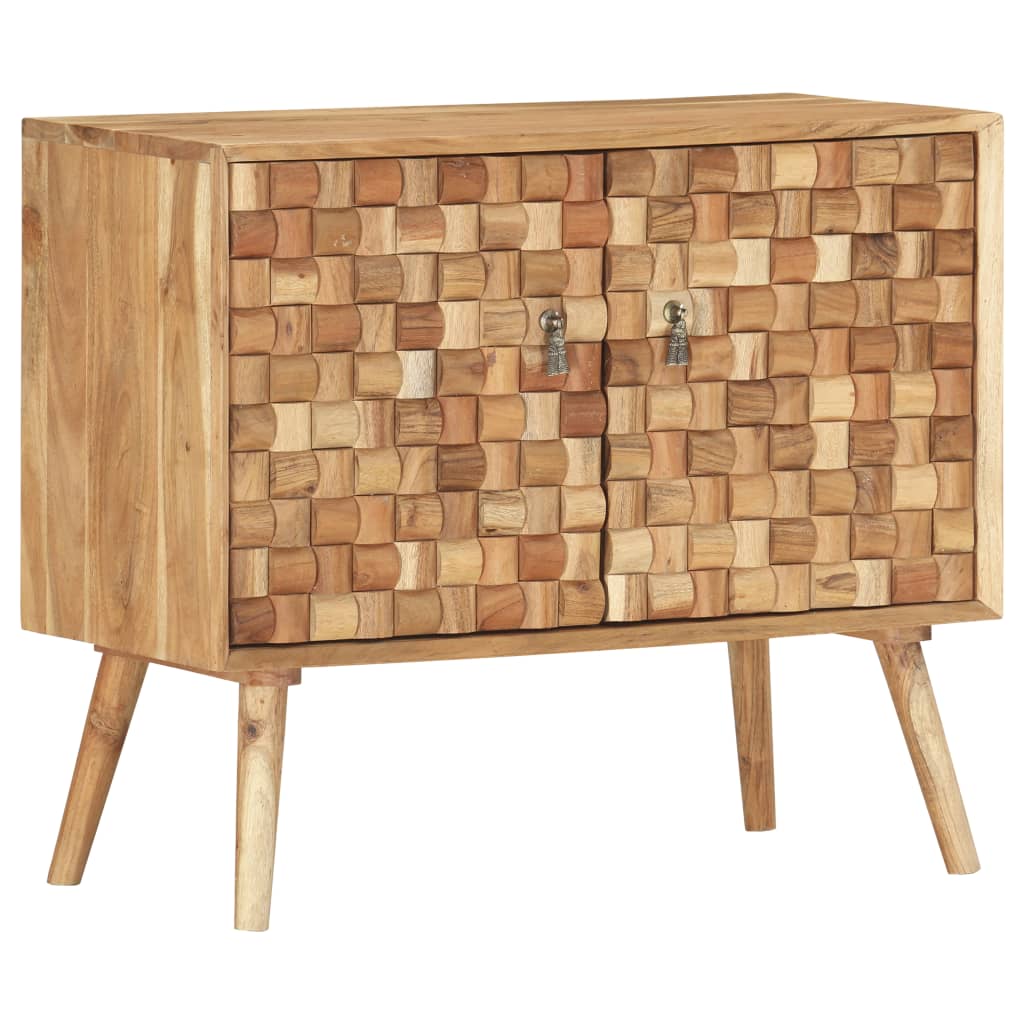 Credenza 75x35x65 cm in Legno Massello di Acacia - homemem39