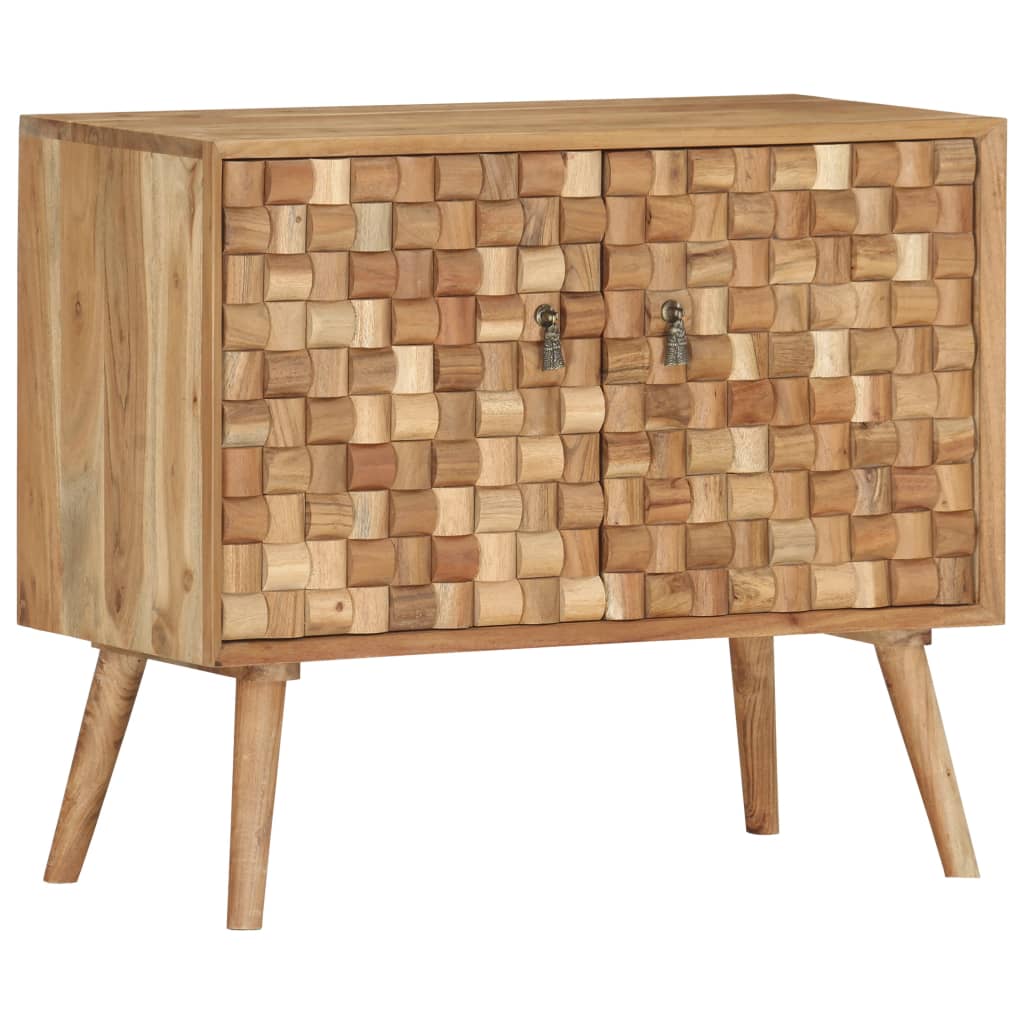 Credenza 75x35x65 cm in Legno Massello di Acacia - homemem39