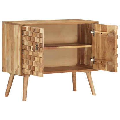 Credenza 75x35x65 cm in Legno Massello di Acacia - homemem39