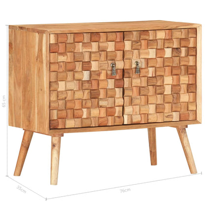 Credenza 75x35x65 cm in Legno Massello di Acacia - homemem39