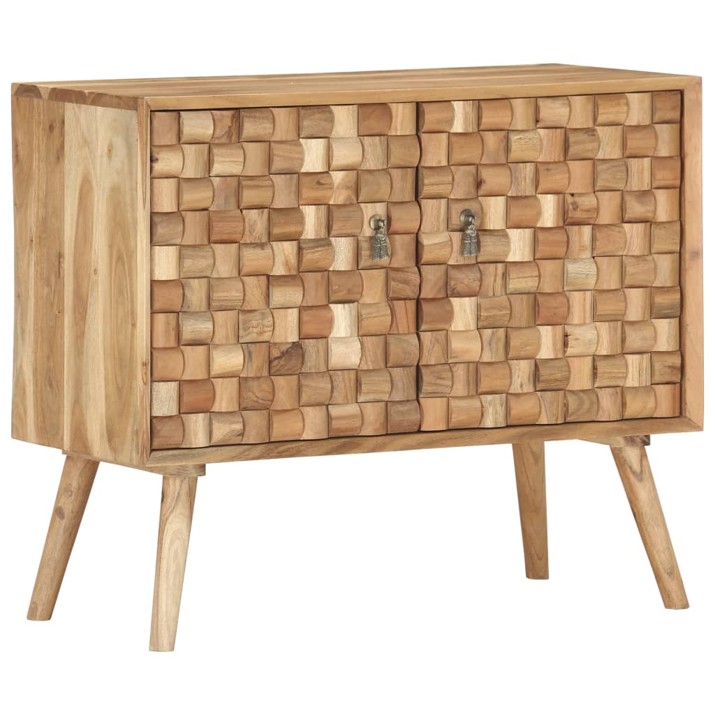 Credenza 75x35x65 cm in Legno Massello di Acacia - homemem39