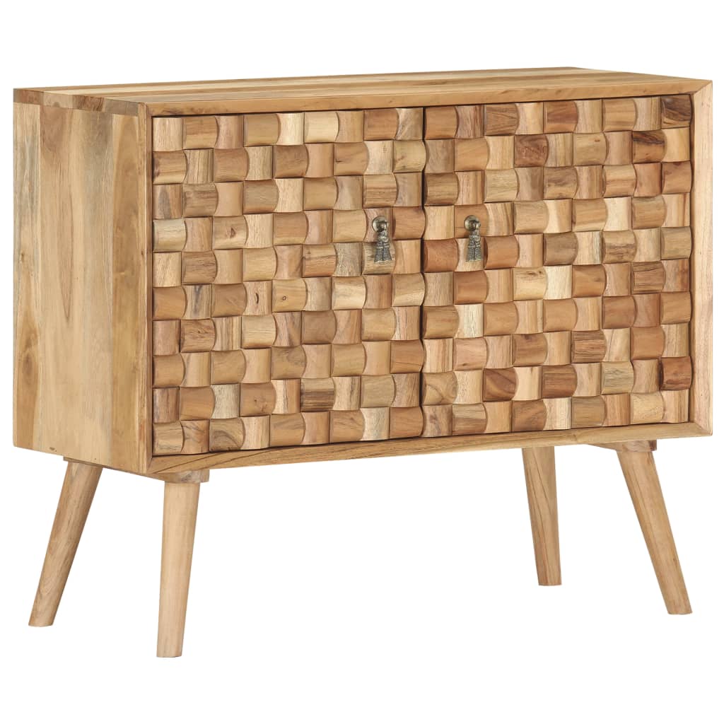 Credenza 75x35x65 cm in Legno Massello di Acacia - homemem39